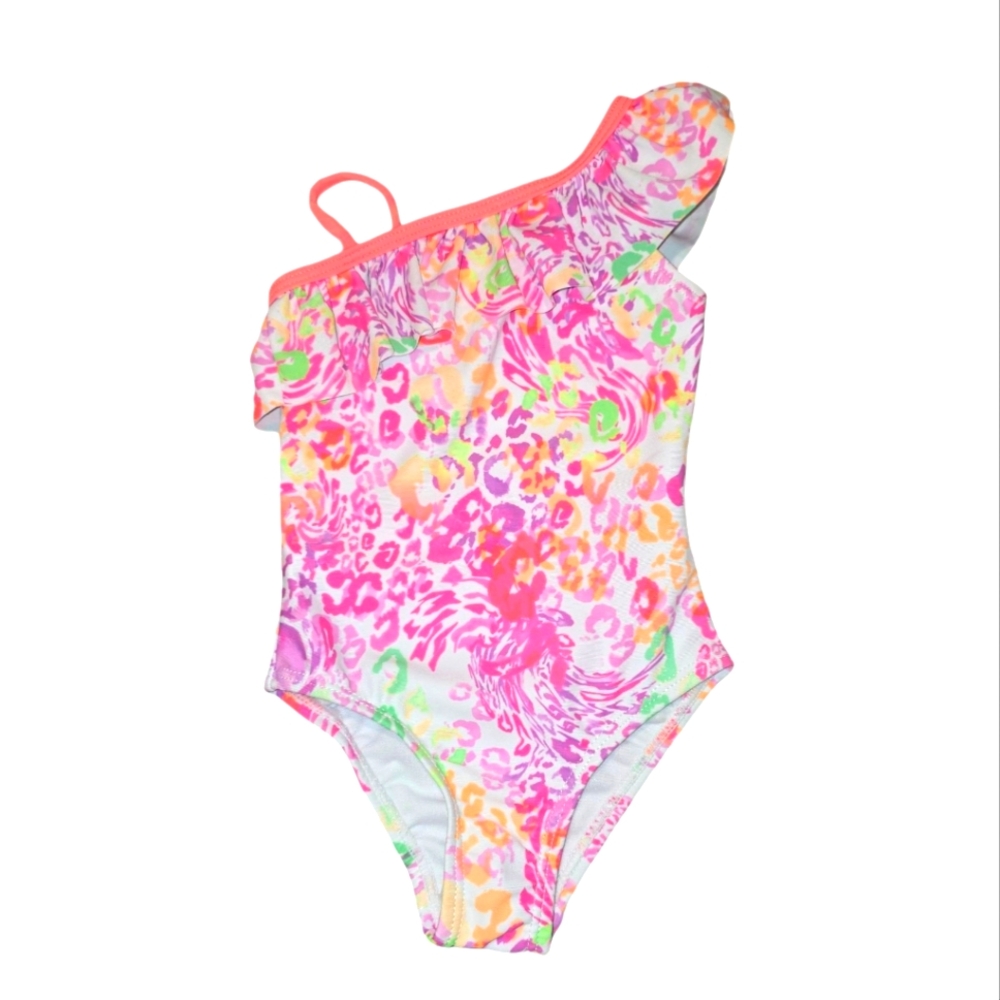 Kensie Girl Multicolor Leopard Print One Piece Swimsuit